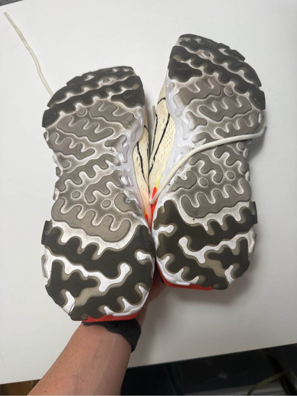 Nike Kids Neon Yellow, Red & Off-White Athletic Sneakers - Picture 4 of 5
